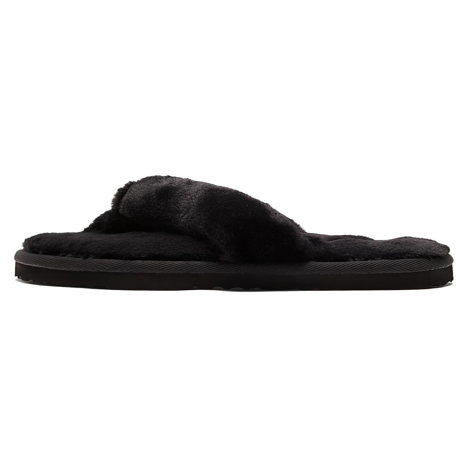 (WMNS) PUMA Fluff Flip Slide  Black Team Gold  Women s 384938-01 EU 40.5