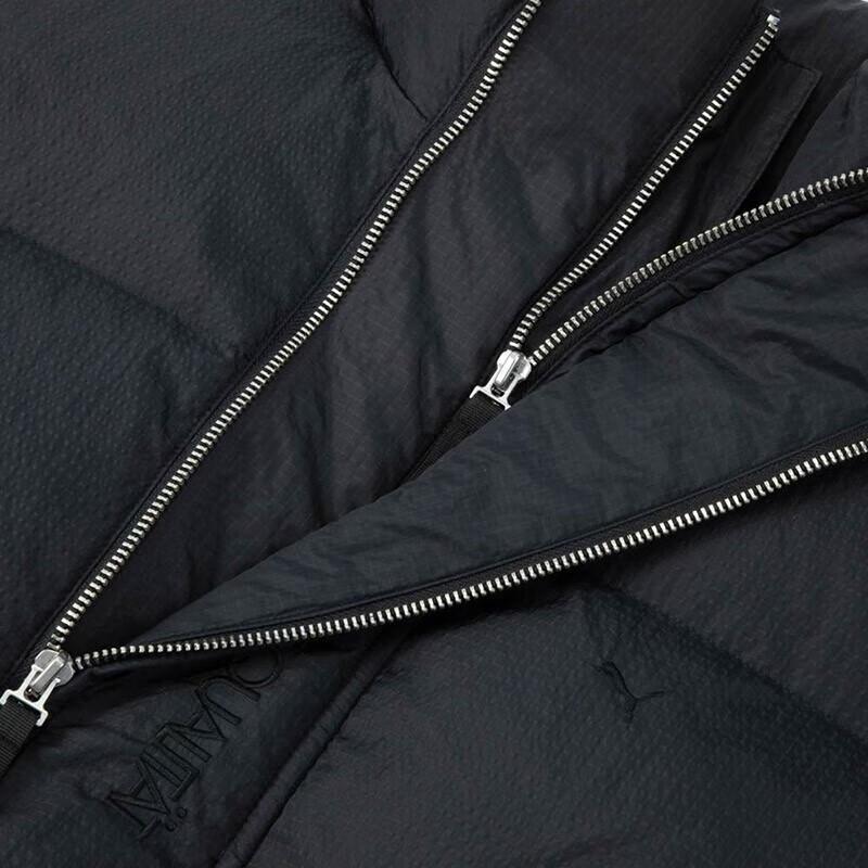 Puma Tisk loga řady MMQ Zip-Up Down Jacket Unisex svrchní oblečení Černá 536623-01