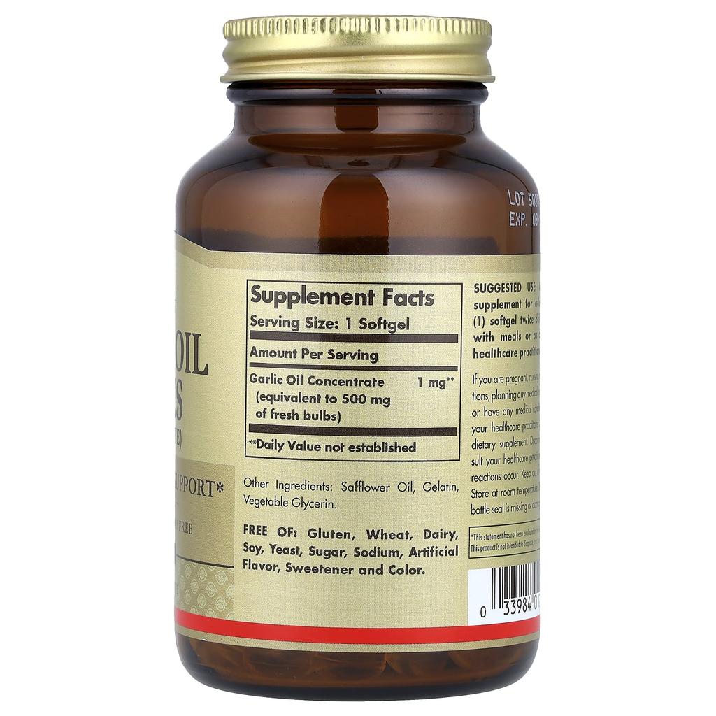 Knoblauchöl-Konzentrat, 250 Weichkapseln (1 mg pro Weichkapsel)