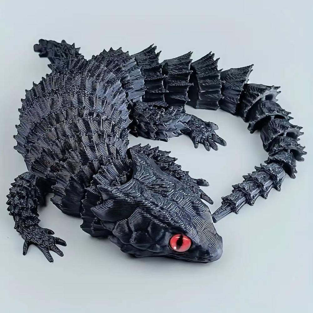 Movable Joints Lizard Figurines Flexible Articulated Lizard Movable 3D Printed Lizard  Home Decor