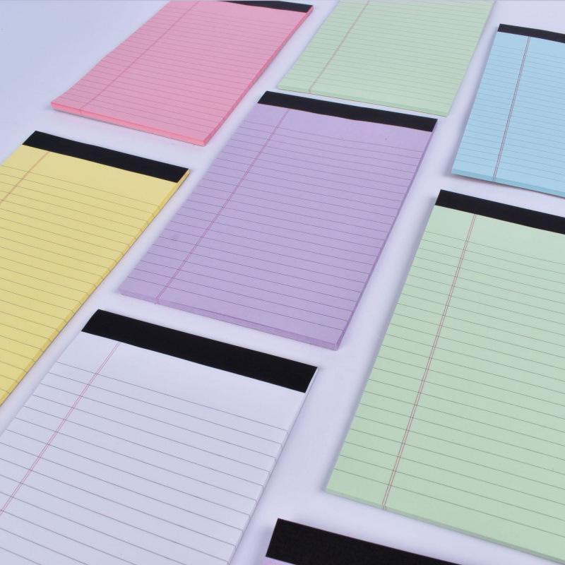 Reißbares A5-Notizblock-Set mit Linien und Haftklebestreifen - Klappdeckel, tragbares Notizbuch.