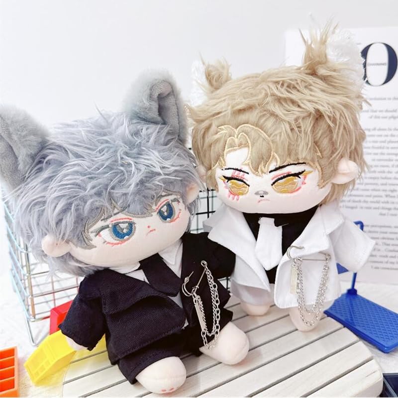 [Plushie Clothes] Plush Toy Suit [Shirt, Jacket, Pants, Tie, Pin - 5-Piece Set] for 20cm Plushies - White - g.triger (G-Trigger) - Perfect for