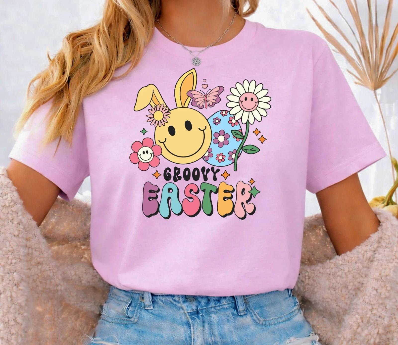Happy Easter Bunny T-shirt Comfort Easter Shirt, Floral Easter, Magical Easter 3 M