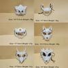 Party Skull Mask Long Teeth Demon Skeleton Half Face Mask Wolf Dragon Tiger Houjuu Nue Mask Cosplay Halloween Costume Props