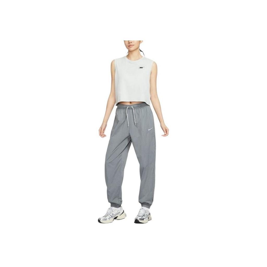 Nike Lightweight Tapered Woven Mid-Rise Knit Sports Pants Women Pants Gray IH0827-091