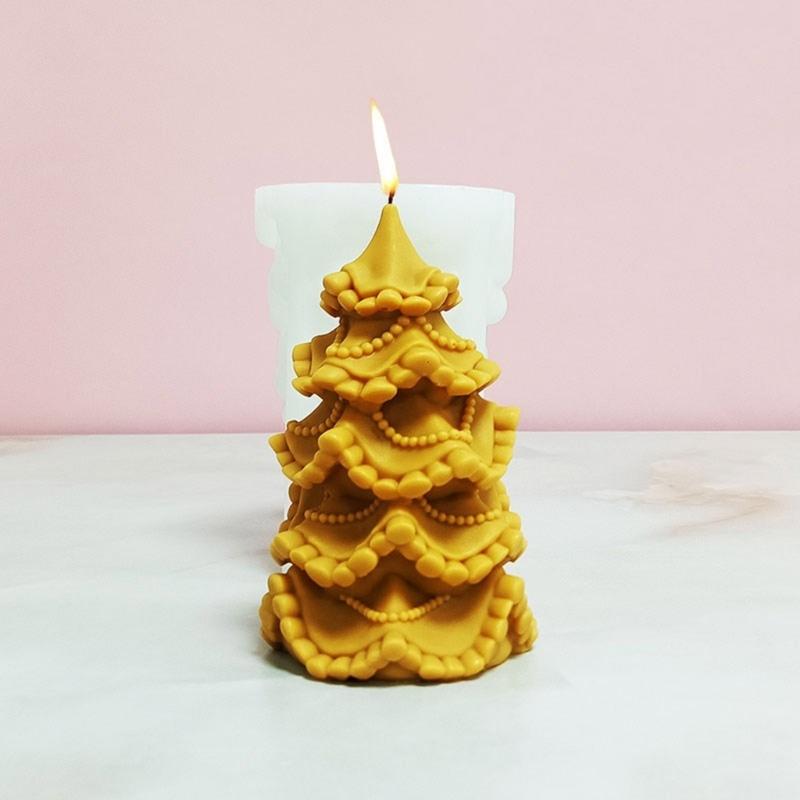 Silicone Molds Christmas Tree Candle Molds Handmade Casting Molds Ornament Molds Craft Supplies Plaster Molds