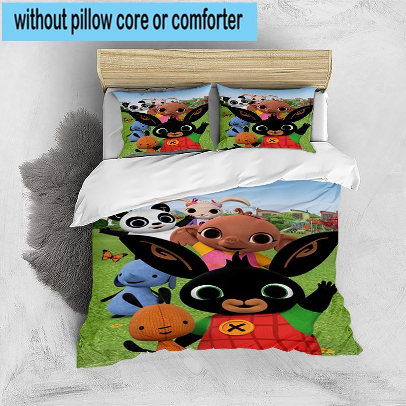 3PCS Bunny's Cozy Hug 3pcs Bedding,Including 3PCS Duvet Cover And 2pcs Pillowcases Perfect for Christmas,Ideal for Bedroom, Dormitory