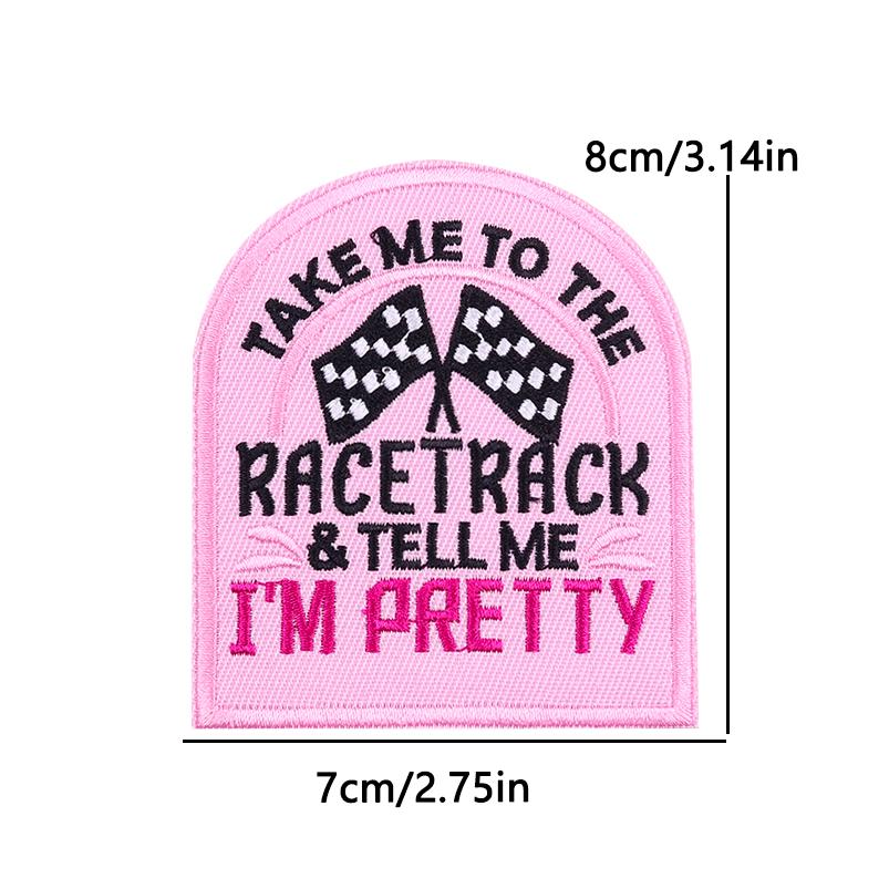 Hats Jeans Sew /Ironing Patch Square Cartoon Letter /Slogan Embroidered Diy Iron On Patches For Clothing Backpack Jackets Badges 