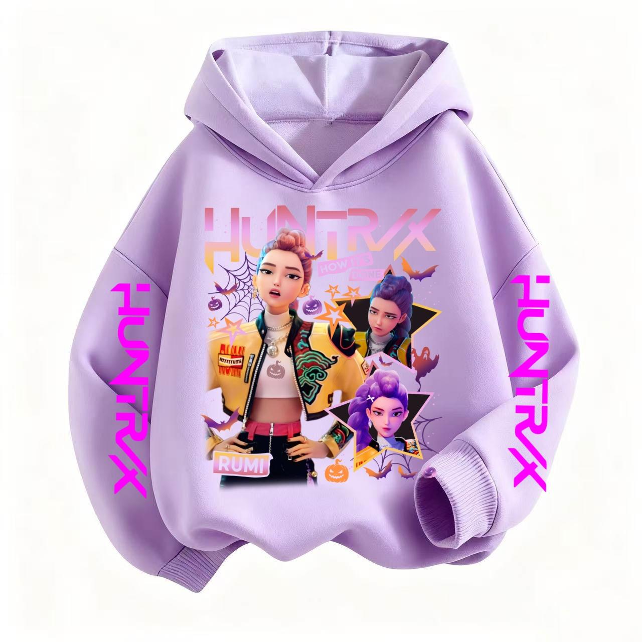 

K-pop Толстовка Охотник на демонов для мальчиков и девочек Куртка с длинным рукавом Хэллоуин Детская толстовка с принтом Модная толстовка Детский топ 140