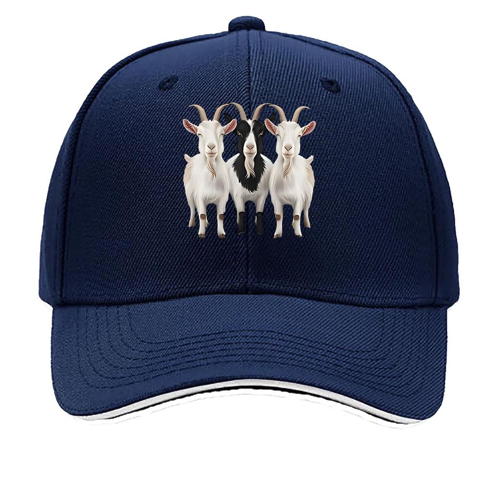 Realistic Plush Goat Toy Home Decor Gift Hip Hop hat Fashion Outdoor Sports Sandwich Baseball Cap