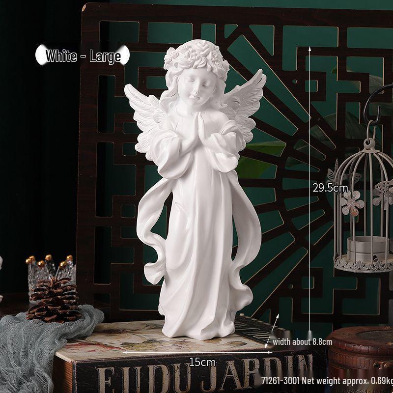 Angel Girl Jewelry Tray Figurine - Creative Resin Sculpture Gift