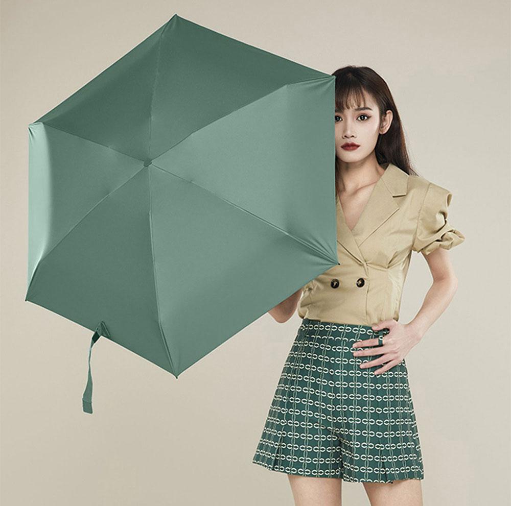 Женский карманный складной зонт с защитой от УФ-излучения — фото 5