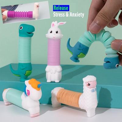 1PCS Sensorial Telescópico Forma Mudança Tubo Curvo Fidget Brinquedos Pop Tubos Liberar Estresse Ansiedade Descompressão Kits de Garagem Interativos\t