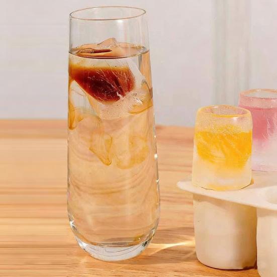 Silikonisbitsform ihålig iskoppbricka tjock långsamt smältande ismaskin för kaffe, cocktails, kalla drycker