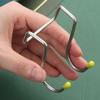 304 Stainless Steel Double-Headed Hook for Chair or Cabinet Door, No-Punch S-Shaped Design.