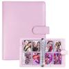 A5 Notebook Photocard Binder with 4 Pockets Sleeves, 6 Ring PU Leather Binder Loose Leaf Personal Organizer Photo Binder Book