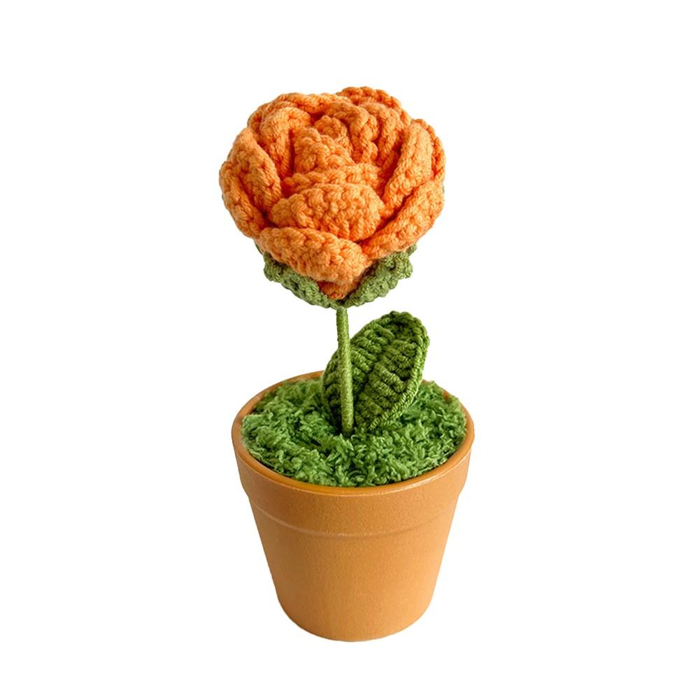 Decorative Wool Flowers Pot for Creating a Cozy Indoor Environment