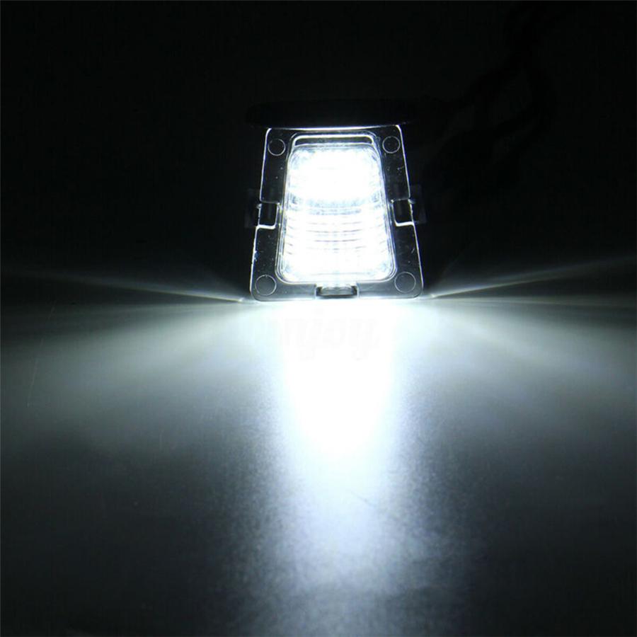 For 07-18 Jeep Wrangler JK Rear License Plate Light Bumper Lamp Clear Lens White