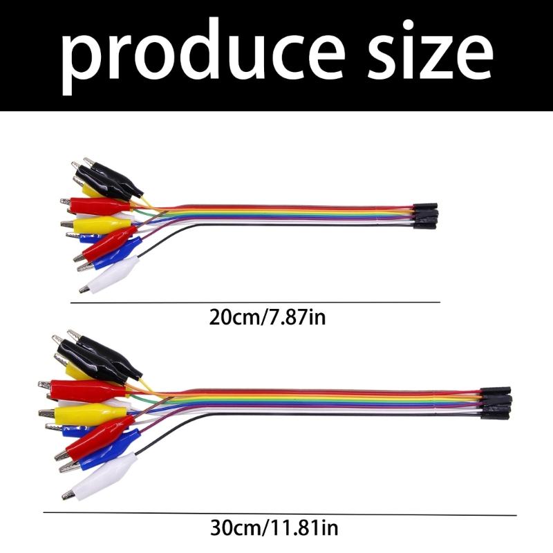 2Pieces Practical Color Coded Jumper Cables with Medium Sleeve for Electronics Experiments and Professional Applications