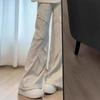 Vintage American High-Street Grey Sweatpants for Women - Spring Loose Straight-Leg Floor-Length Casual Wide-Leg Joggers