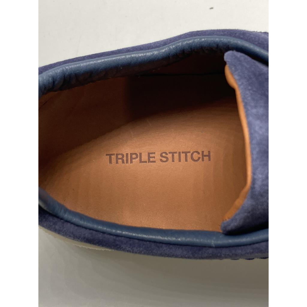 Zegna S4667Z Suede Triple Stitch Sneakers Shoes US8 NavyUsed