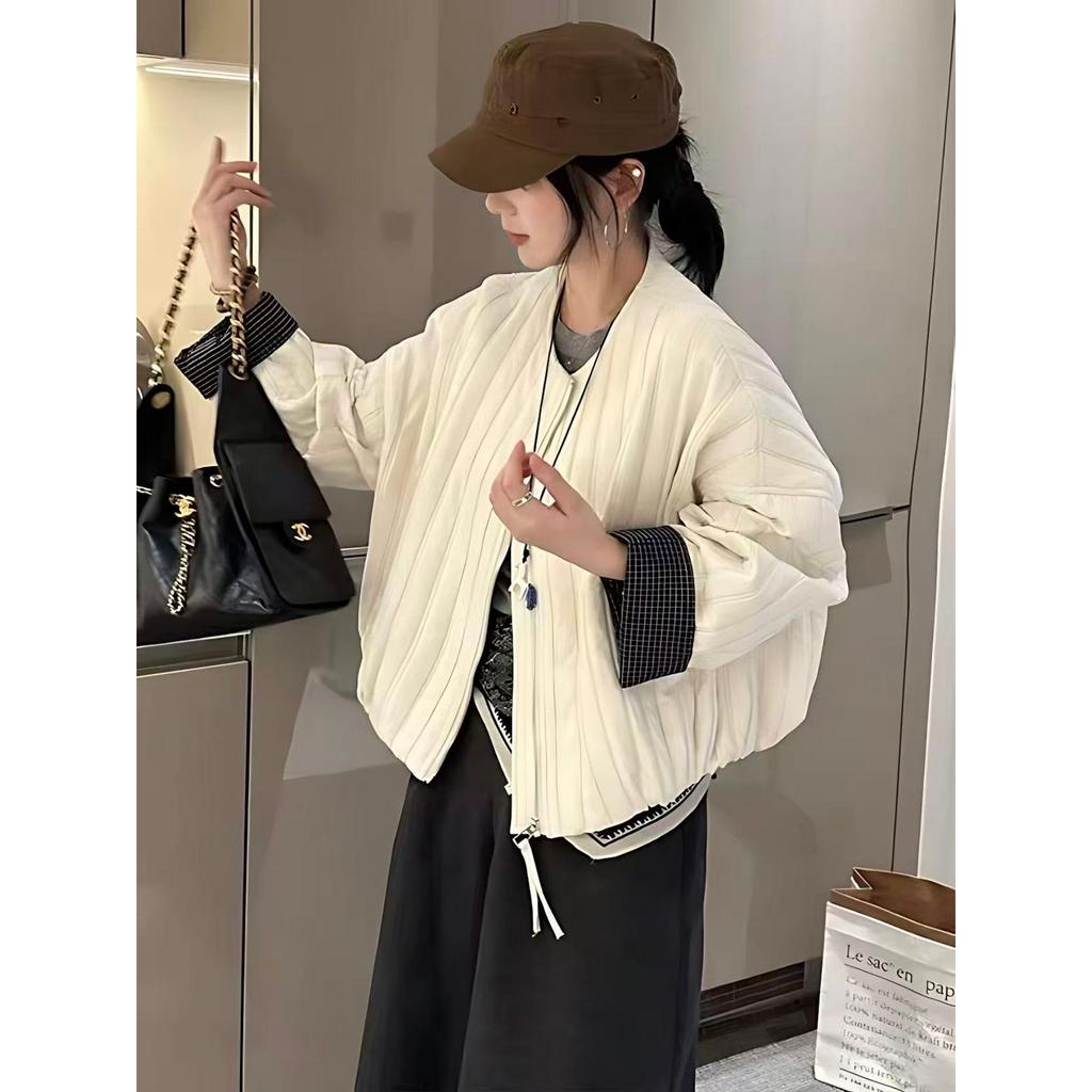 Women's High-End Lightweight Quilted Baseball Jacket - Small Size, Autumn 2025 Collection