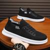 Fashion Men's Summer Breathable Anti-Odor Mesh Casual Sports Slip-On Soft Bottom Black Net Shoes Flat Footwear Comfortable Slip-On Sneak