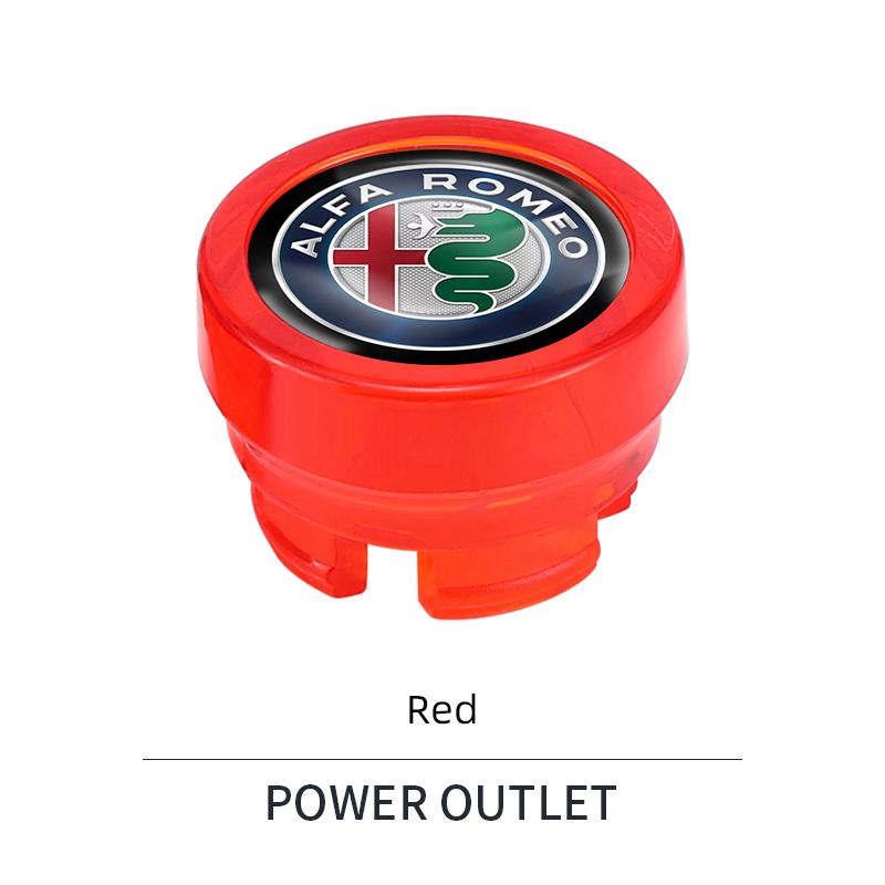 2026 Hot Sticker Car Cigarette Lighter Cap Auto Lighter Dust Proof Cover Accessories For Alfa Romeo 4C 159 166 Spider Giulia Giu