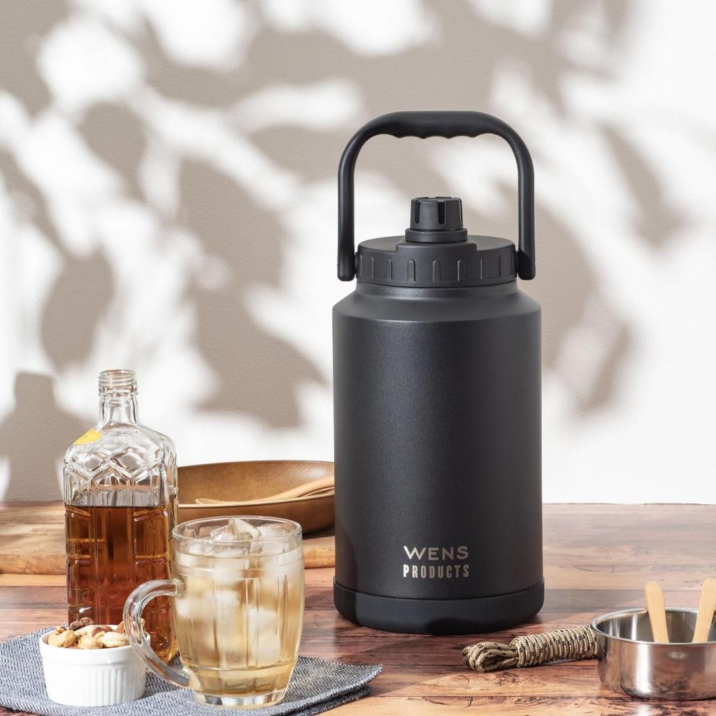 Atlas 3.9L Vacuum Insulated Stainless Steel Ice ContainerWater Jug, Perfect for Outdoor Camping, Portable Ice Storage, Long-Lasting Ice Storage, Wide