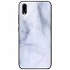 Case Tempered Glass Hard Clear Phone Case For Vivo Y91C Protector Shockproof Marble Fundas Coque