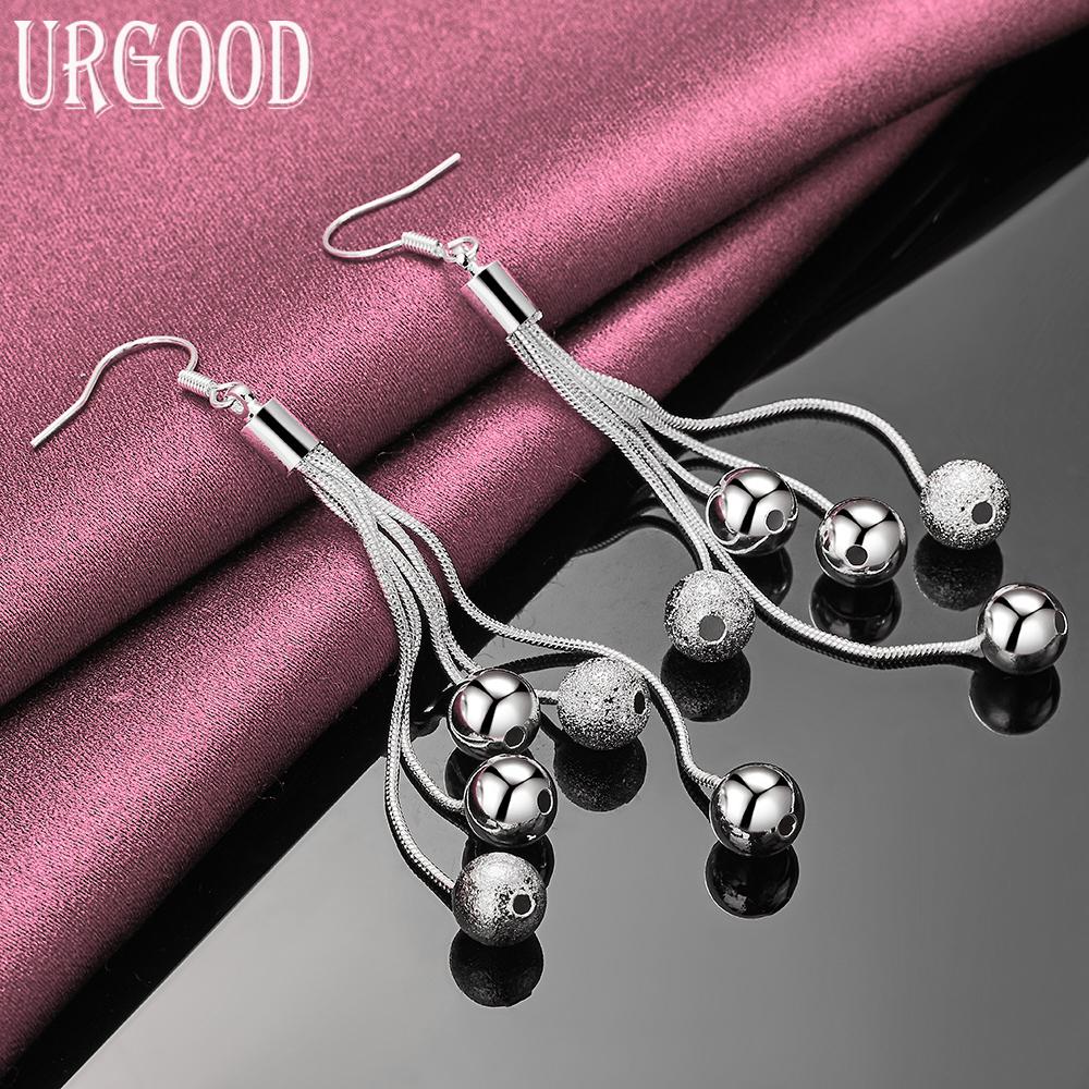925 Sterling Silver Wedding Jewelry Bead Earrings