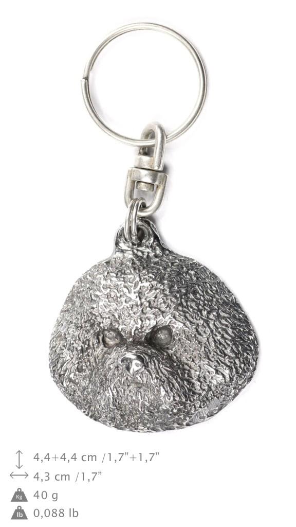 Bišonek, Tenerifský bišonek, Bišonek s kadeřavou srstí - Postříbřený přívěsek se psem, ozdoba na kabelku, přívěsek na batoh od značky Art-Dog