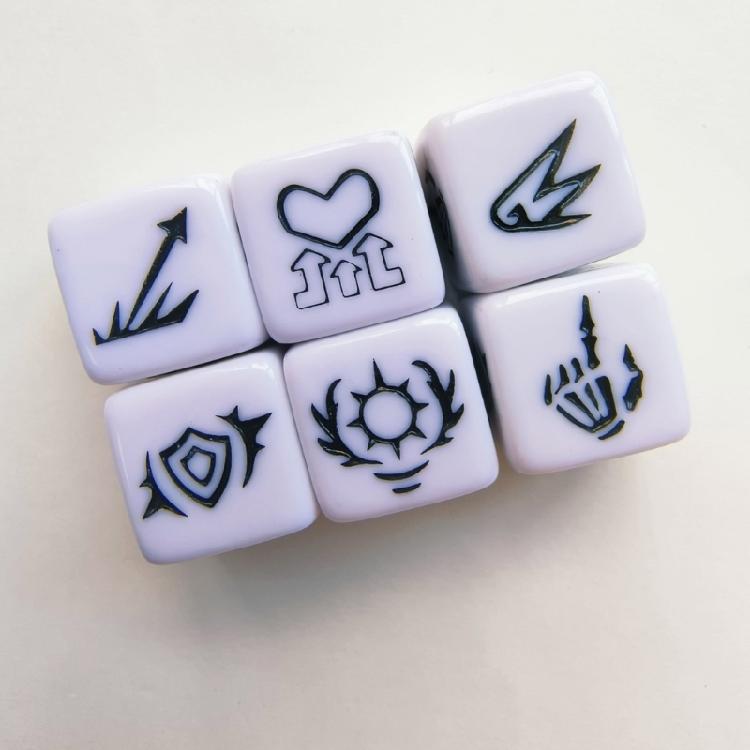 Acrylic Keyword Pattern Dices Round Corner Dices Mult Sided Table Game Dices Math Counting Teaching Tool Enduring
