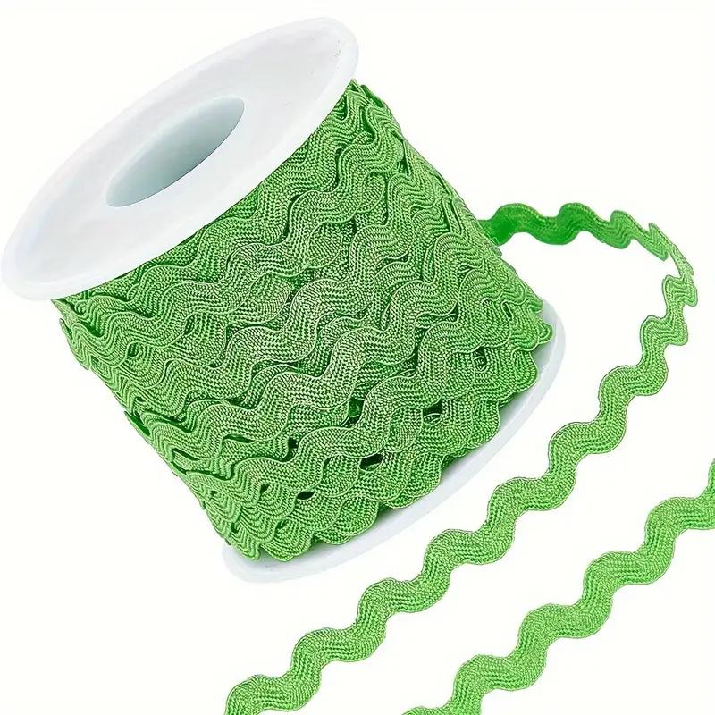 1 Roll 27yd/25m RIC Rac Trim Ribbon Wave Sewing Bending Fringe Trim 5mm/0.2 inch for Sewing Flower Making Wedding Party Lace Rib