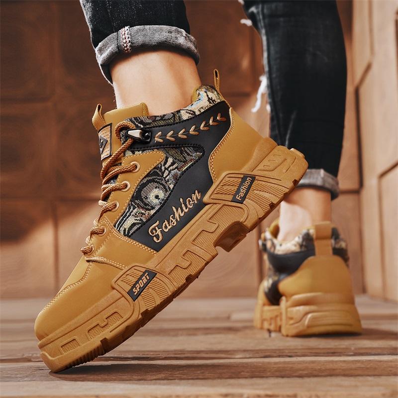 Модные мужские высокие ботинки Martin в британском стиле — фото 13