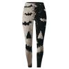 Damen Casual Mode Outdoor Halloween Bedruckte Slim Elastische Yogahose Cropped Hose