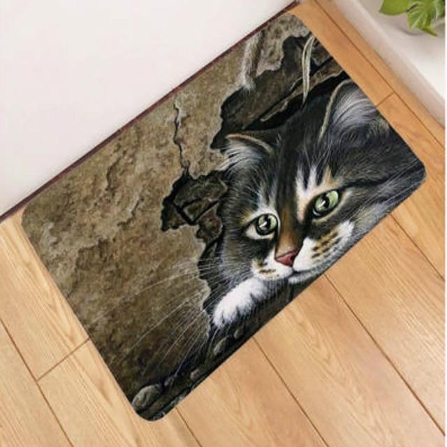 Dinosaur Pattern Wolf Pattern Floor Mat Bathroom Door Mat SofaPet Mat Corridor Balcony Non -Slip Decorative Carpet