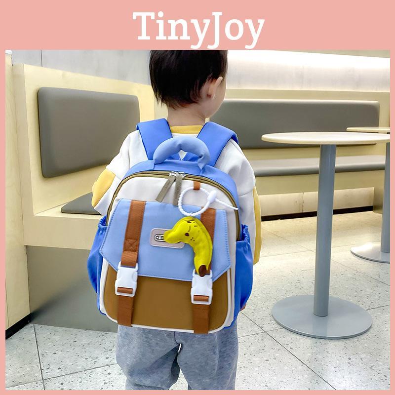 Kindergarten Cartoon Adorable Backpack Trendy Color Block Large Design Capacity