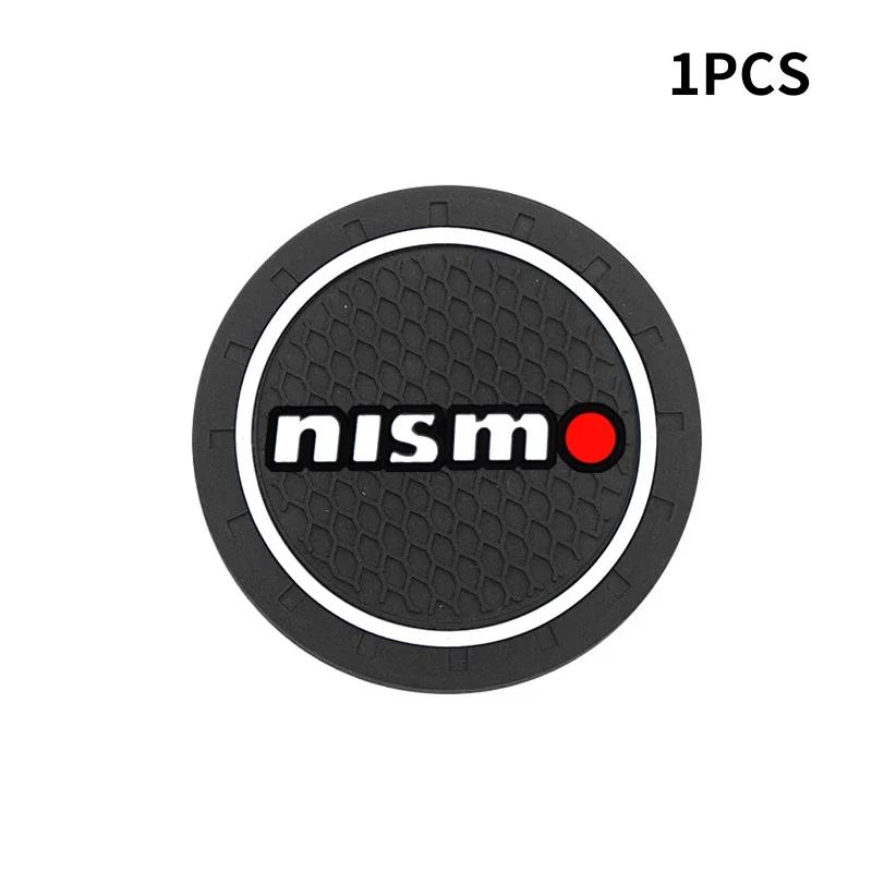 

1/2pcs Car Coasters Water Cup Holder Pads Cup Slot Non-Slip Mat For Nissan Nismo Tiida Teana GTR Juke Versa Almera Accessories