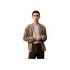 Atmungsaktive Vintage Crew-Neck Langarmjacke Herrenjacke Stein-Blume 40EM311-030