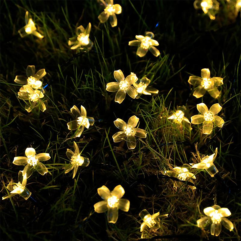 Solar Lamps Led Cherry Blossom Fairy Lights Outdoor Waterproof Oriental Cherry String Lights Decor Wedding Party Tree Parterre