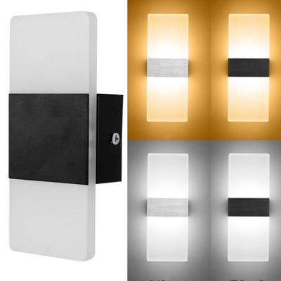LED Duvar Işık Modern 3W Dikdörtgen Akrilik LED Duvar Aplikleri Işık Başucu Dekorasyon Lambası