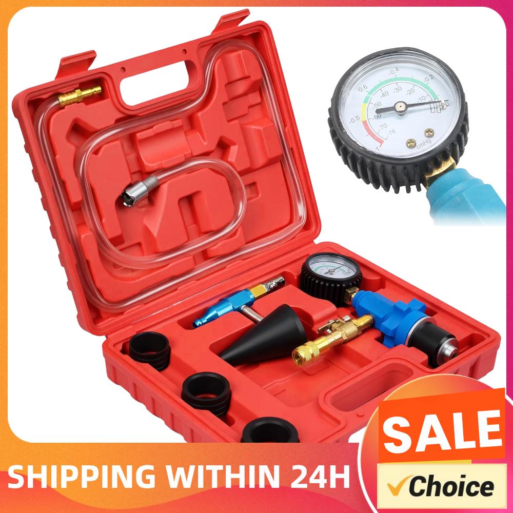 Radiator Cooling System Vacuum Purge Coolant Refill Tool Kit Coolant Refilling Kit Coolant Refill Kit for Car Van SUV Truck