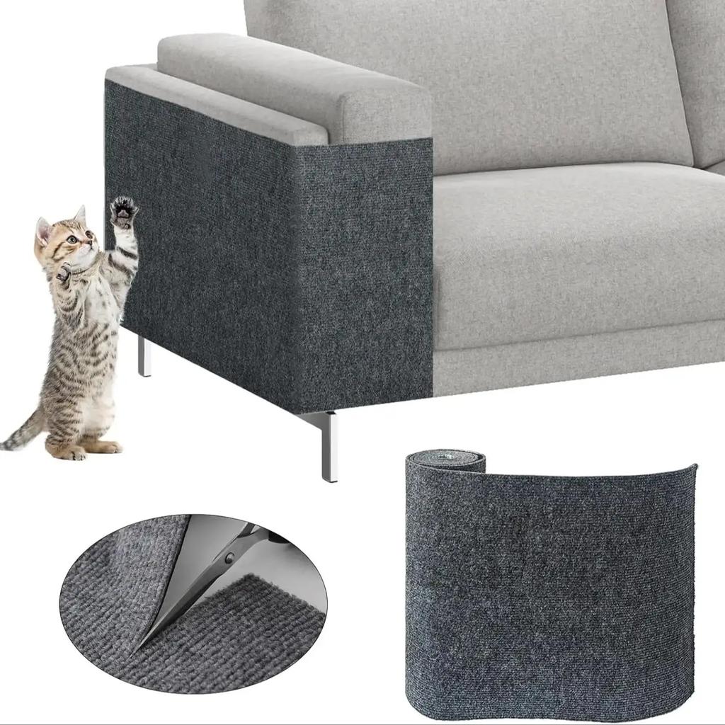 Samolepicí podložka na škrábání pro kočky Střihatelný kočičí koberec Koberec na škrábání pro kočky Rohová nástěnná kočičí DIY škrábací ochrana nábytku