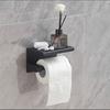 Wall Mounted Toilet Roll Holder Stainless Steel with Storage Rack Toilet Paper Storage Rack Rust-proof with Screw