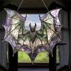 Malovaný netopýr akrylový dekorativní přívěsek Halloween domácí zahradní dekorace závěsný přívěsek