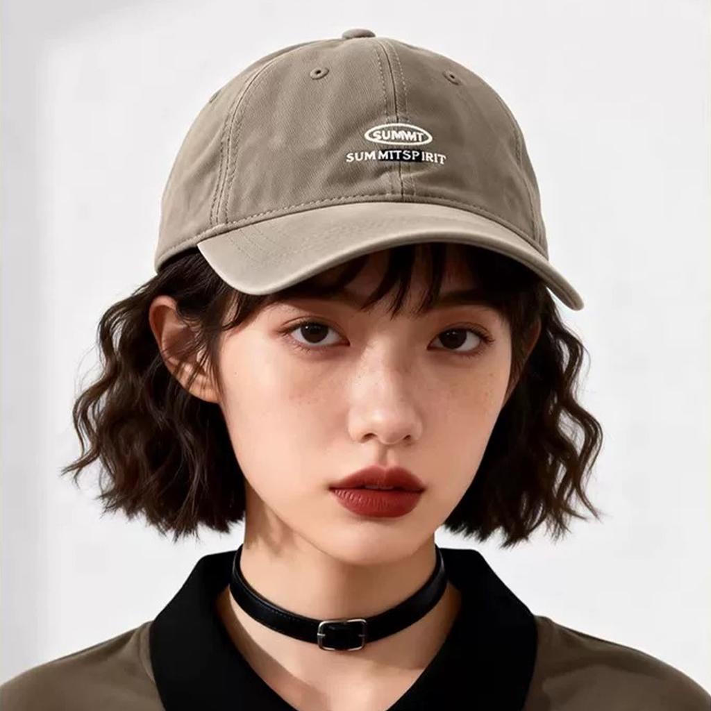 Spring And Autumn Simple Retro Alphabet Embroidered Baseball Caps Men'S And Women'S Shade Show Face Small Travel Casual Cap