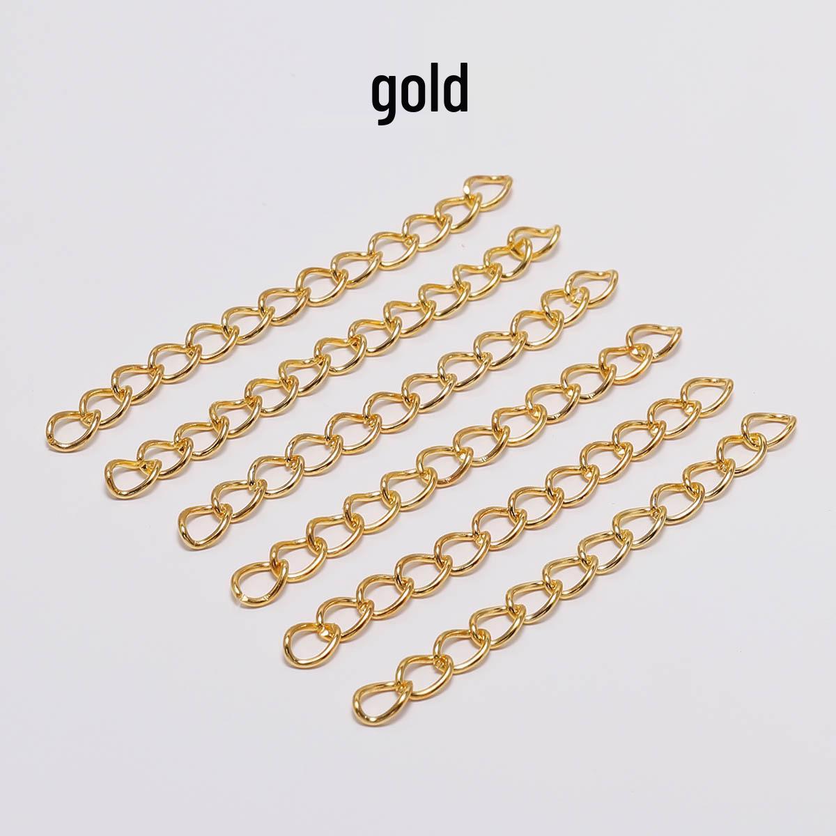 

Регулируемые удлинительные цепочки для ожерелий, браслетов, серег - аксессуары для изготовления украшений своими руками 5cm Length - 100 pieces/pack - 46g