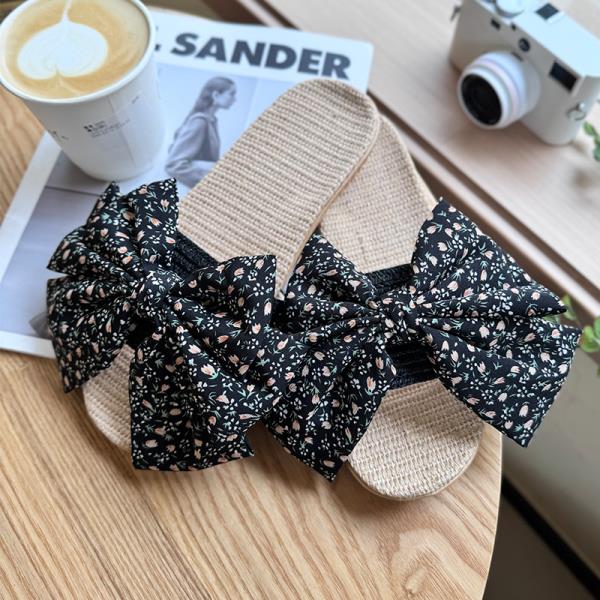 Fashion Shoes Women Ladies' Slippers Butterfly-Knot Soft Massage Rubber Floral Slides Butterfly-knot  Shoes Women Butterfly-Knot Ladies