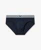 EMPORIO ARMANI UNDERWEAR Men'S Patterned Texture Logo Briefs_Navy 0816111035